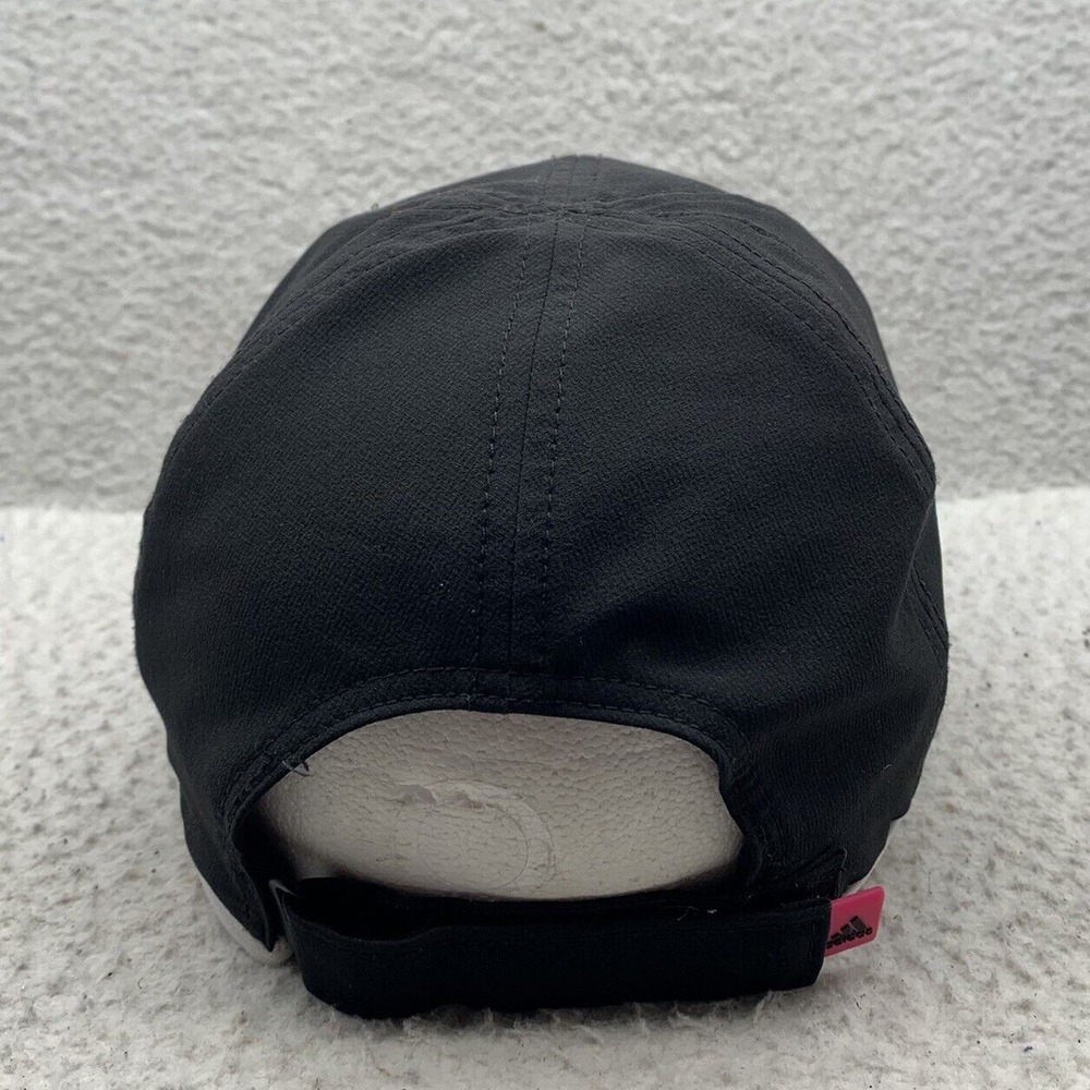 Adidas Running Hat Womens Hook Loop OSFM Black Pink White Cycling Athletic Mom - Picture 3 of 8